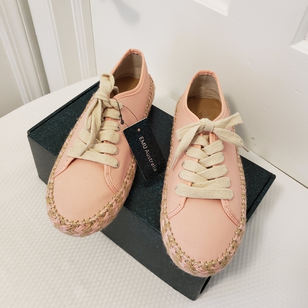 NWB Emu Australia Agonis Mix "Pale Pink/Rose Pale Sneaker Flats Size 9 - Picture 8 of 11